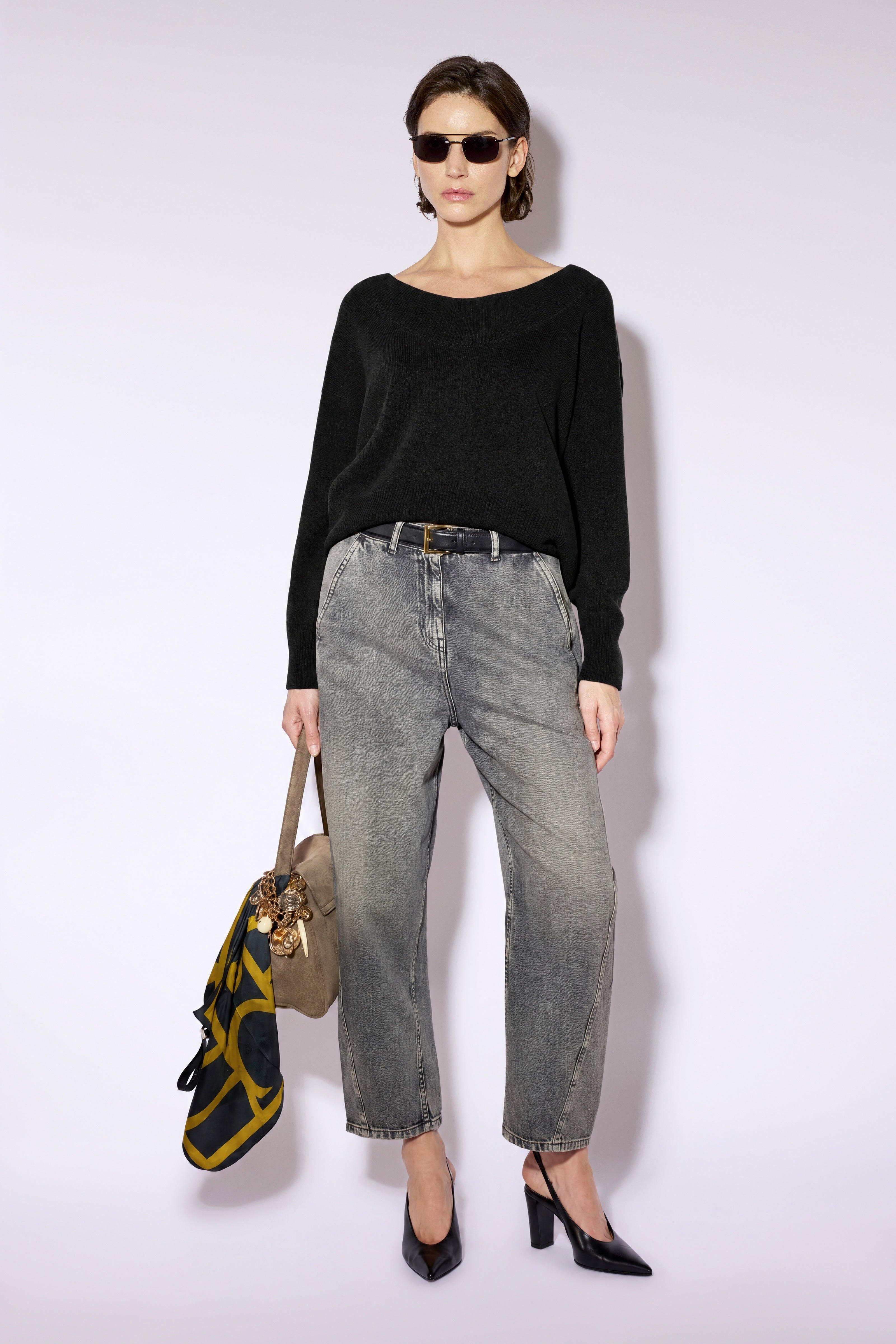 Liviana Conti Esther pull marron cachemire soie