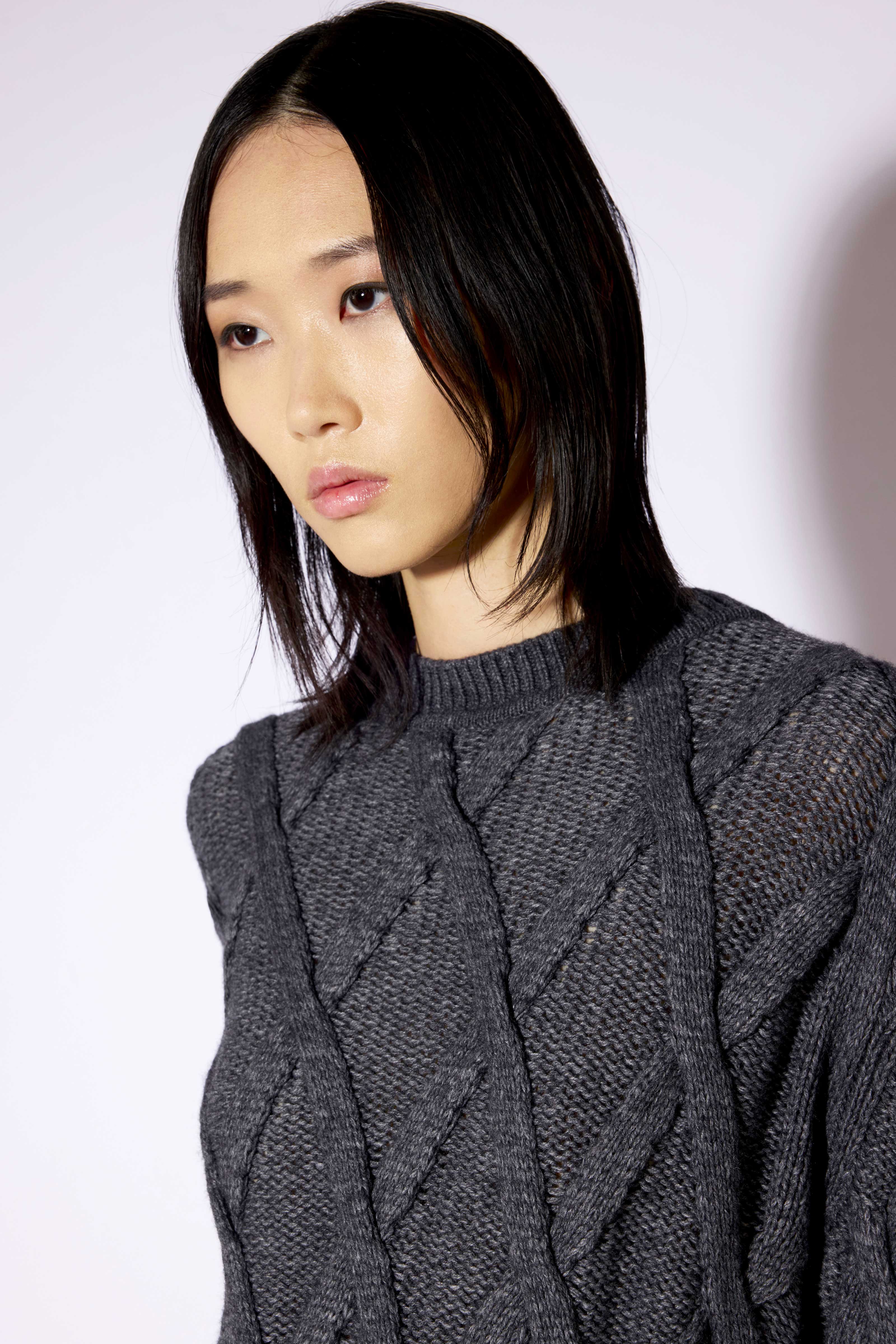 Liviana Conti Ruby pull maille anthracite gris chiné