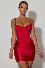 Oh Polly Dresses Lovella 11938 robe courte rouge corset
