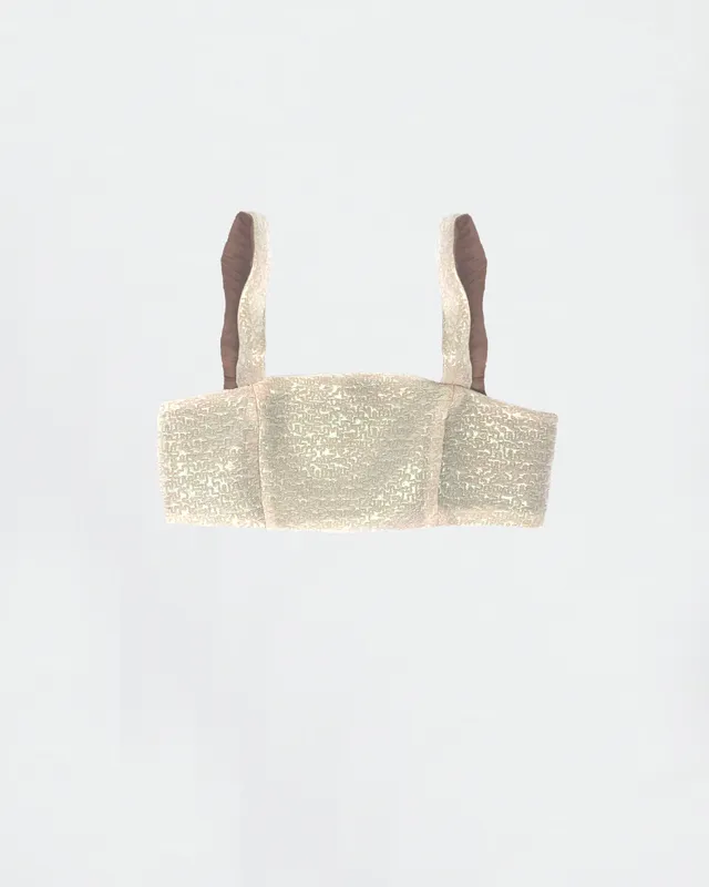 The Ethiquette Valentine crop top en jacquard