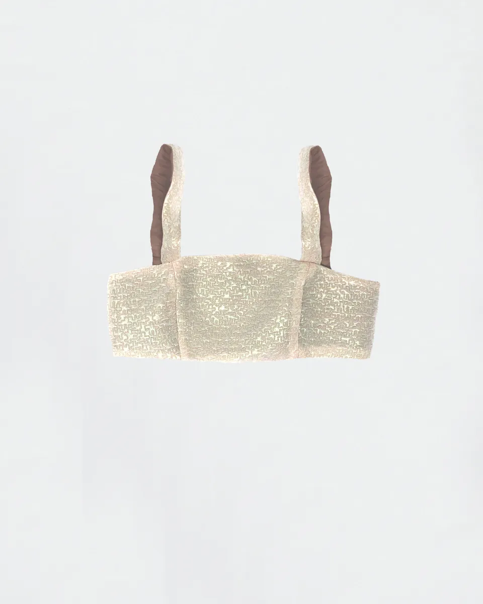 The Ethiquette Valentine crop top en jacquard