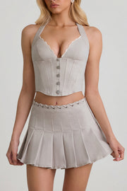 Oh Polly Lotta top corset écru dentelle