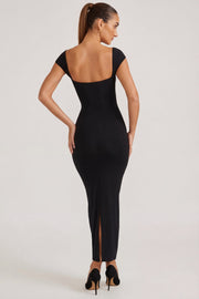 Oh Polly Dolcezza 5849 robe longue noire modal moulante
