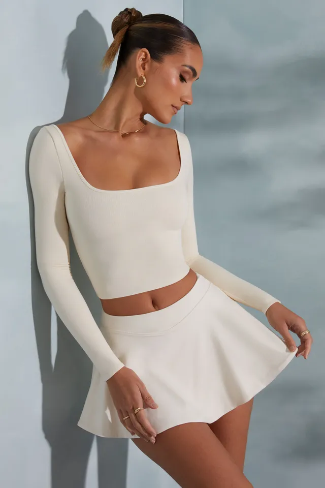 Oh Polly Shorts Mia 6189 jupe-short ivoire modal