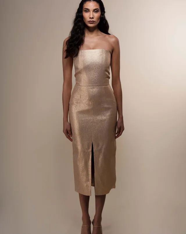 The Ethiquette Robes Olympe Dress robe dorée XS