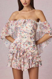 Oh Polly Birdie 13255 Robe Mini Primrose Fleurs Volants