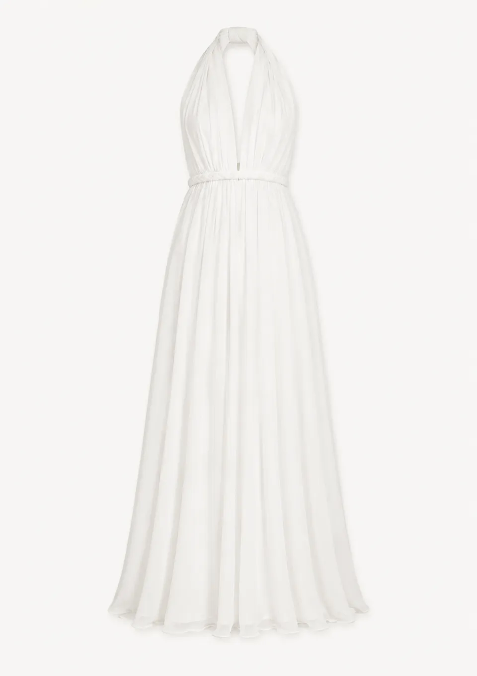 The Ethiquette Calypso Dress in White robe blanche soie
