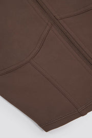 Oh Polly Bo+Tee veste sport marron zip crop