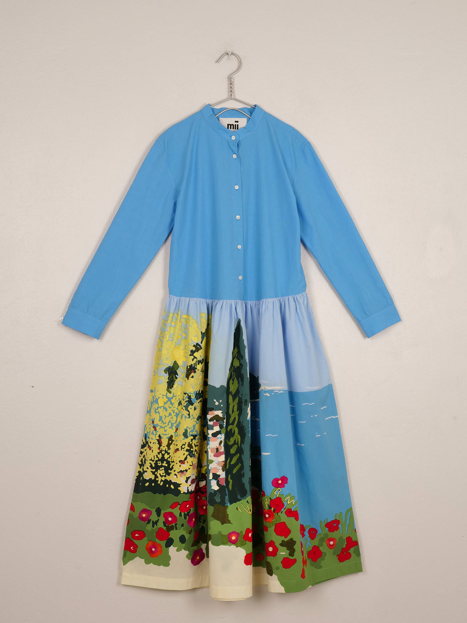 Mii en carte postale Tara robe coton Provence color block