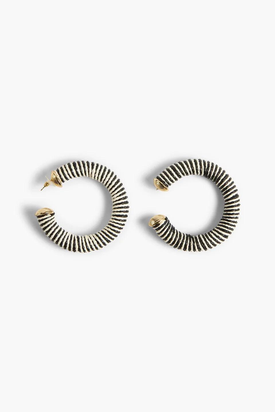 Liviana Conti Bijoux Bette boucles d'oreilles beurre-noir raphia