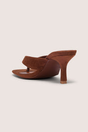 Oh Polly Xiana sandales tong talons marron cocoa 8 cm