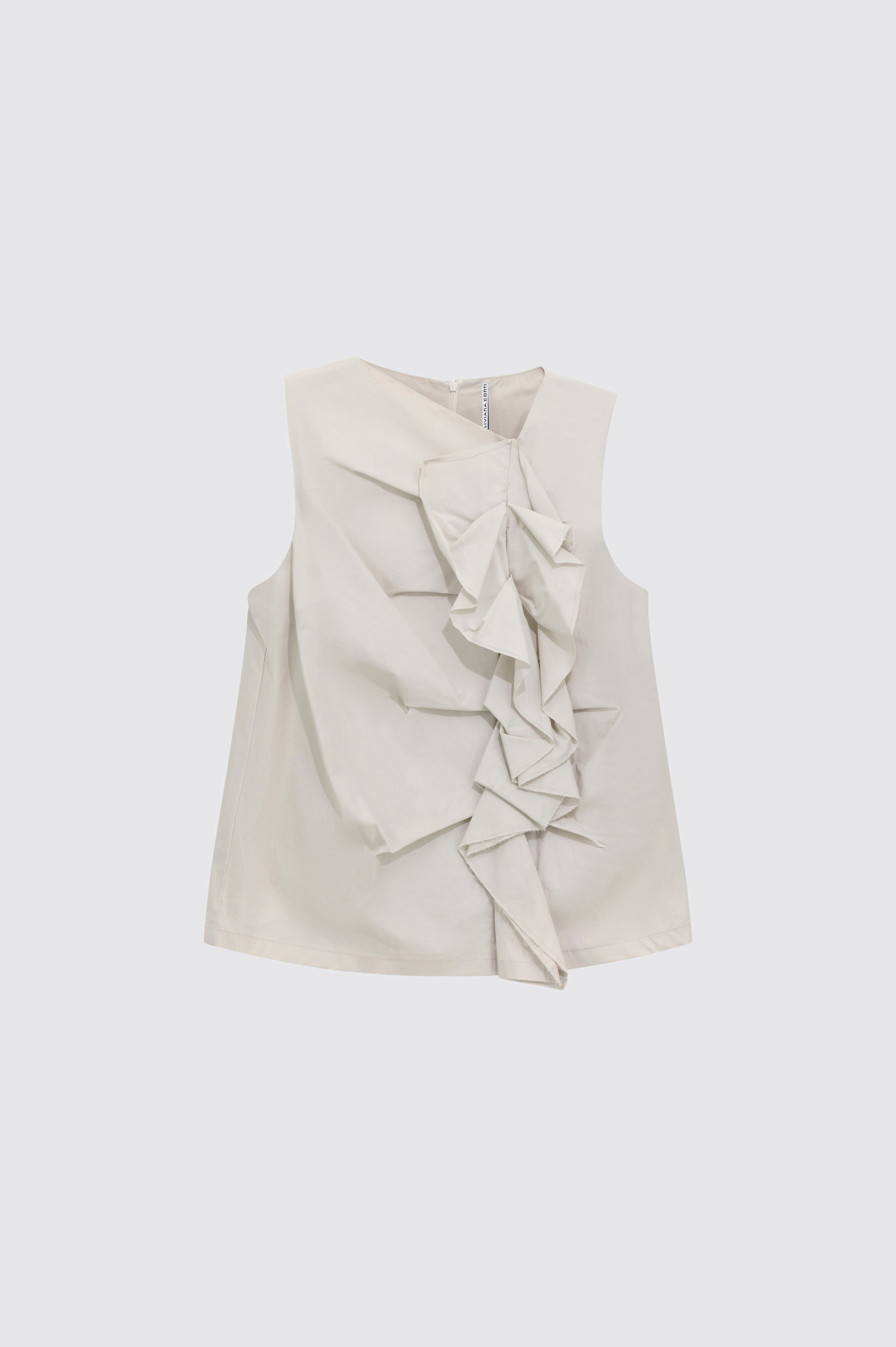 Liviana Conti Ariel chemisier femme luna sans manches drapé