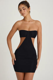 Oh Polly Lilia mini-robe bandeau noire cut-out 59,5 cm