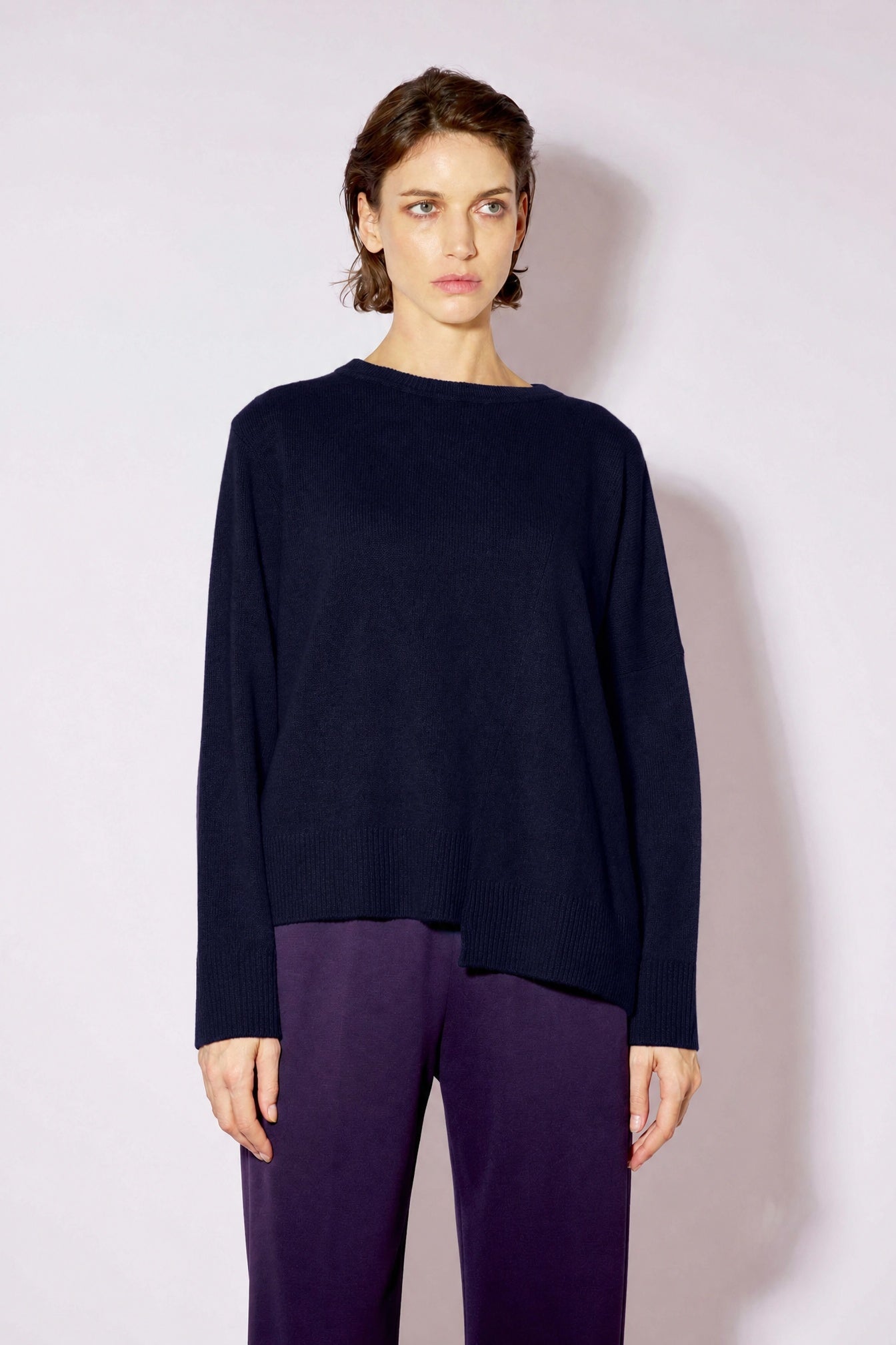 Liviana Conti Annette pull gris cachemire soie