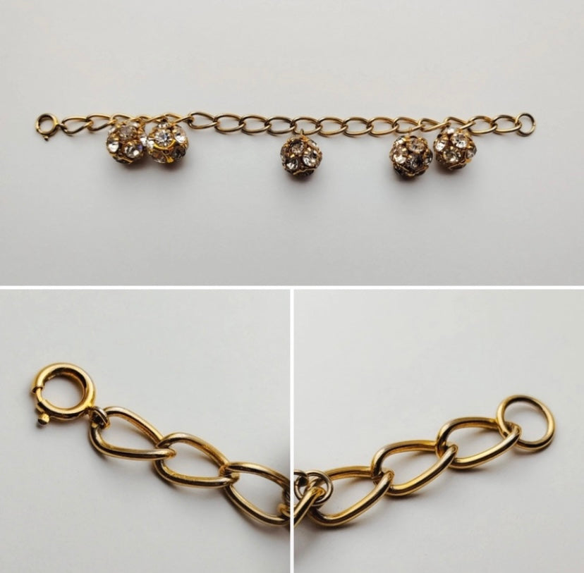 The Ethiquette Strass Golden bracelet doré 19cm strass