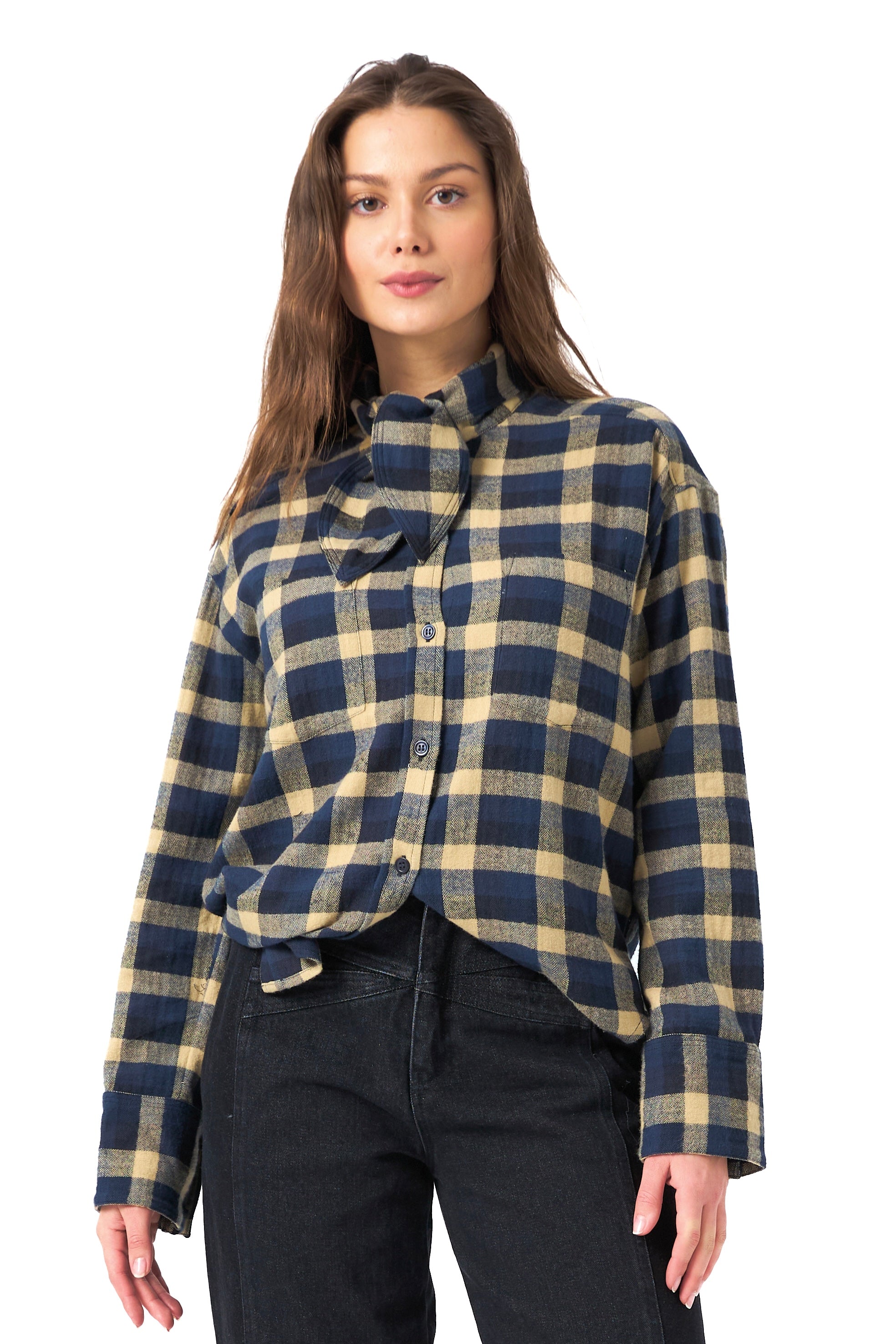 Chicosoleil Ayano chemise flanelle Indigo Mystic