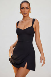 Oh Polly Jolie 6193 mini robe noire col cœur bodycon