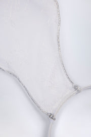 Oh Polly Accessories Serre-Tête Dentelle Blanc Lapin