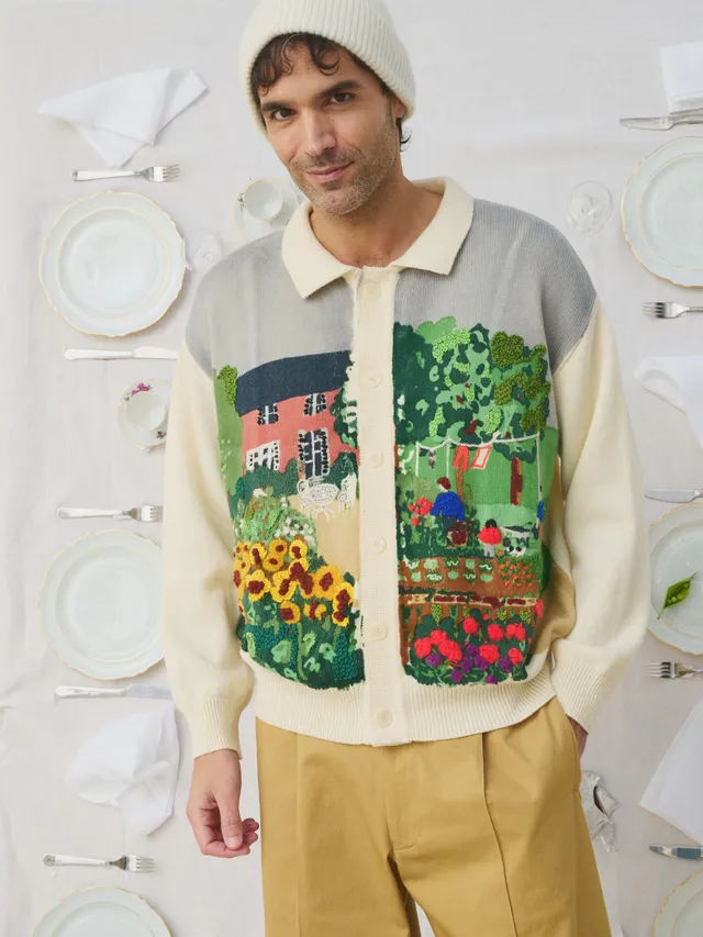 Mii Mii à table Albert Le Potager cardigan homme tricot