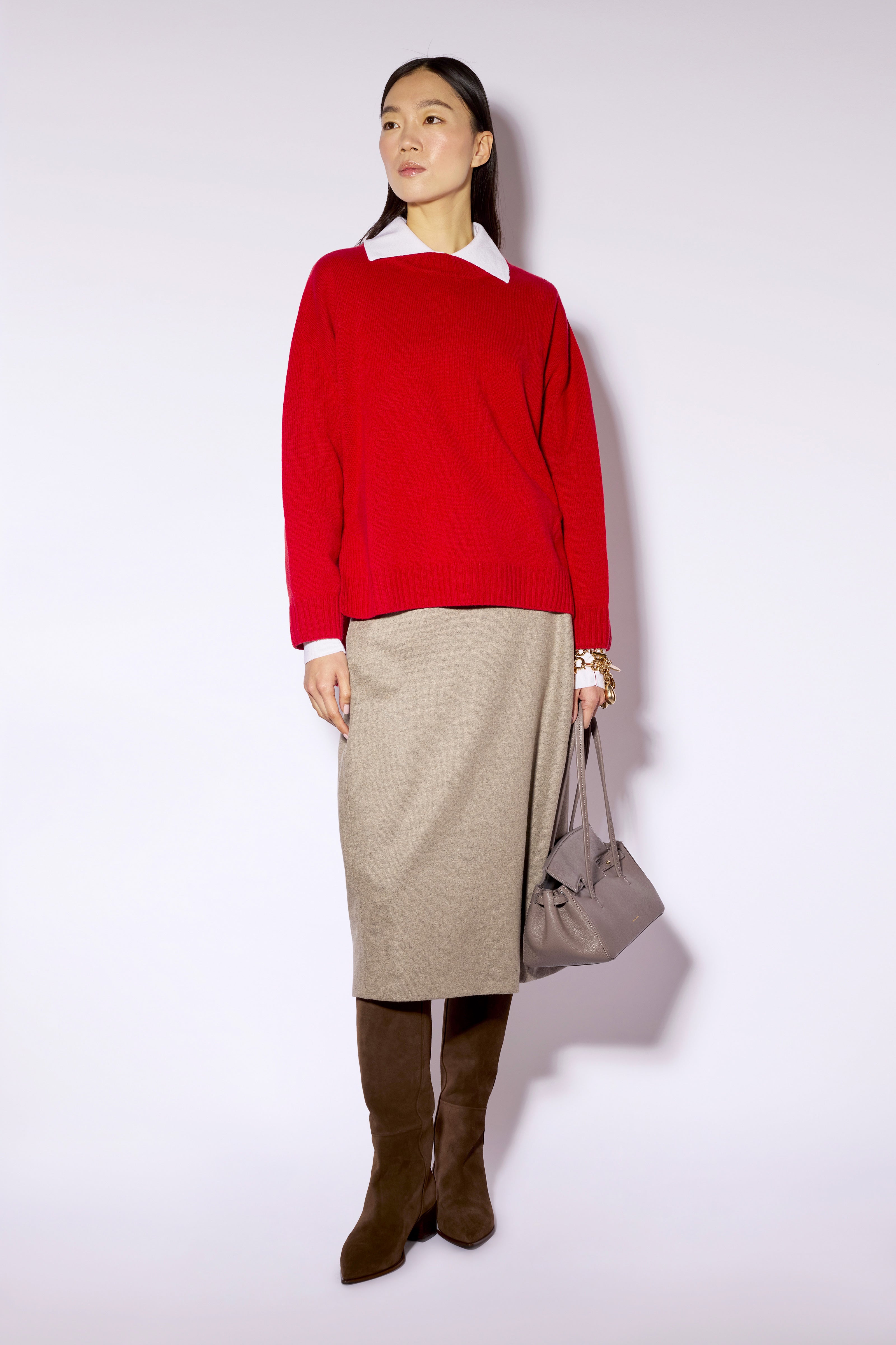 Liviana Conti Becca jupe marron cachemire 38-48
