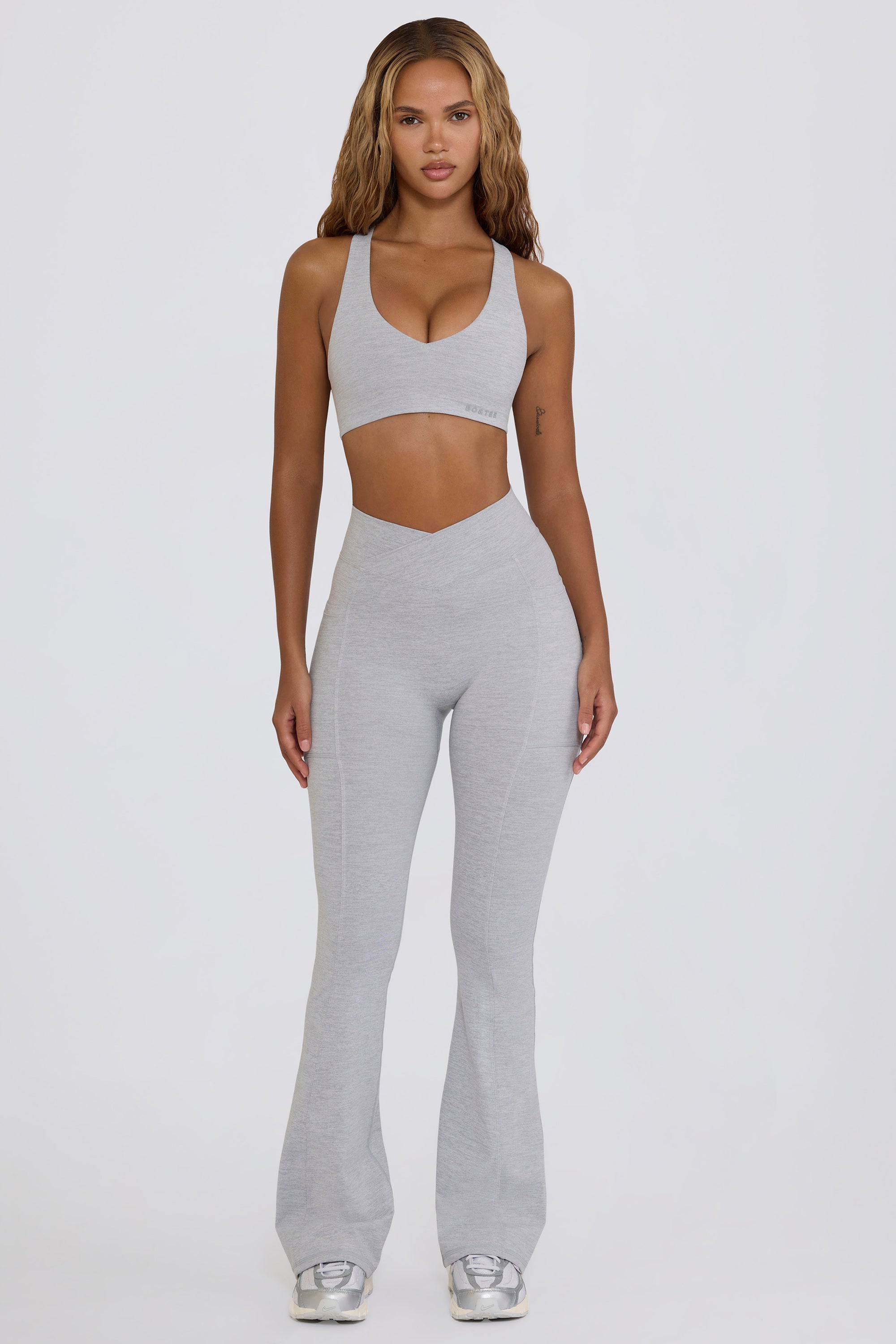 Oh Polly Bo+Tee BT0817 legging flare gris poches