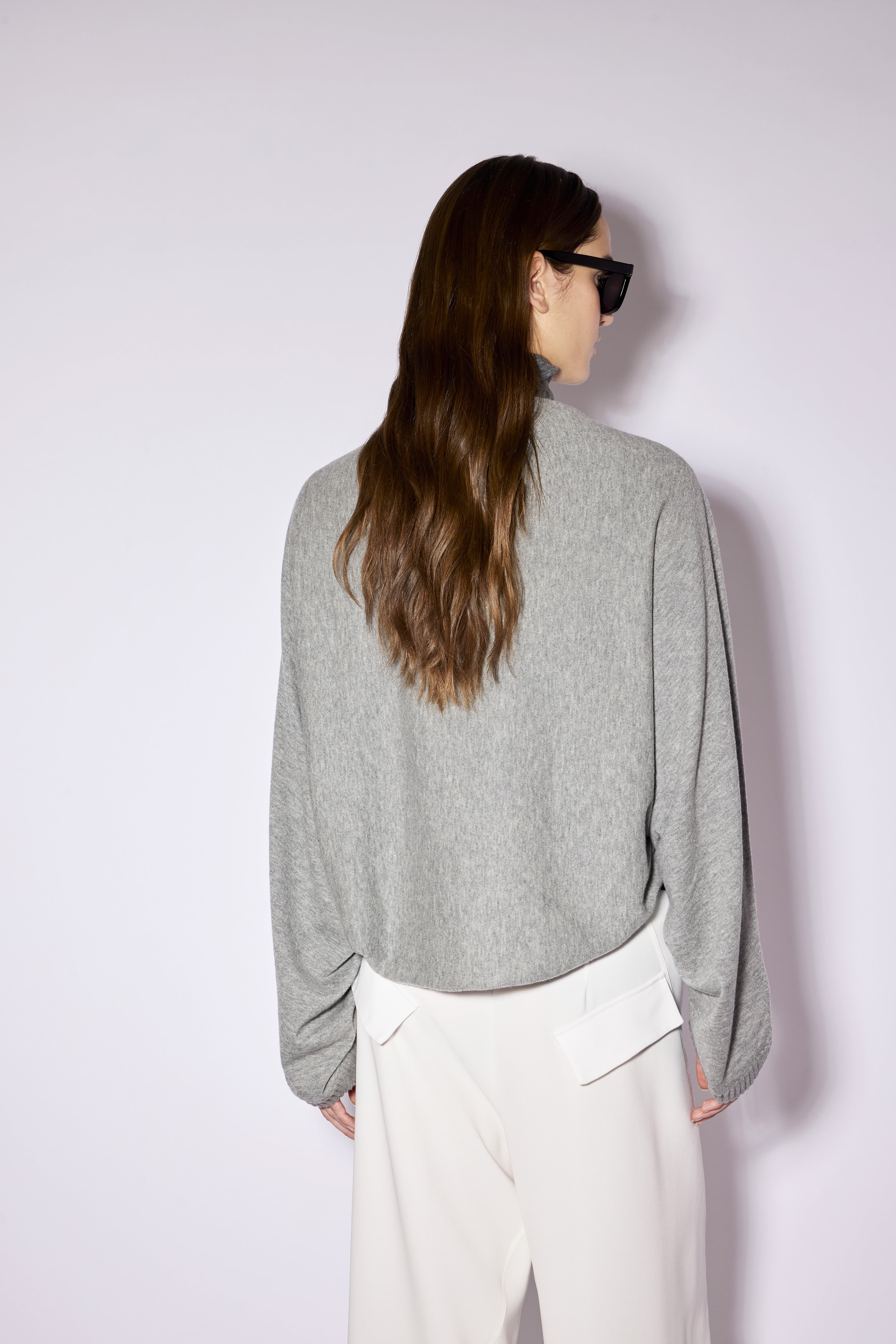 Liviana Conti Winona Cape Laine Gris Oversize TU