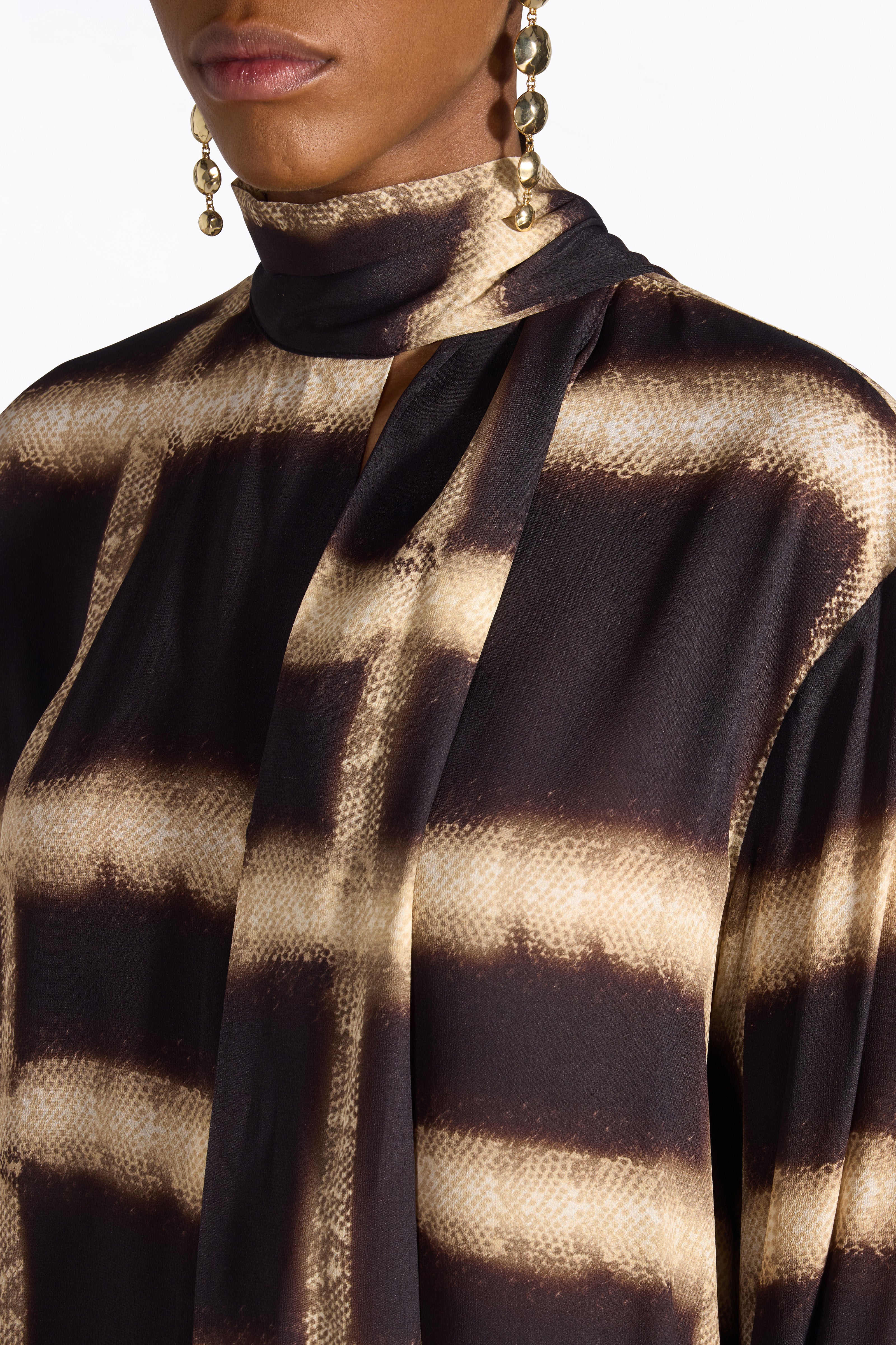 Liviana Conti Florence blouse viscose pitone fondente