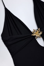Oh Polly Swim Bahari maillot noir découpé licou