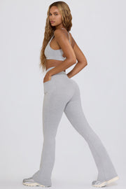 Oh Polly Bo+Tee Soft Active V-Waist Legging évasé gris