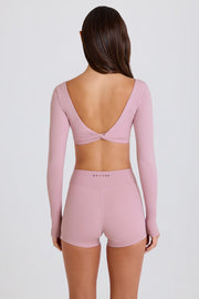 Oh Polly Shorts BT1639B short taille haute mauve stretch