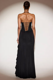 Oh Polly Miravie 15273 Robe Longue Noire à Sequin