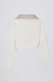 Oh Polly Knitwear Jumper BT02525 Pull Ivoire Laine