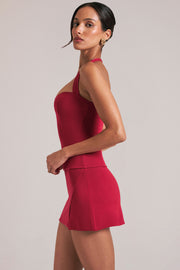 Oh Polly 16063 Top Rouge Cerise Licou Longline Modal