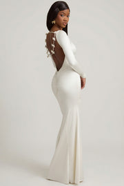 Oh Polly Dresses Alila 12424 robe longue ivoire dos ouvert