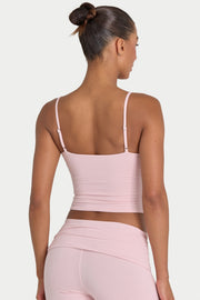 Oh Polly ButterCloud Crop Tank Top top blush double couche