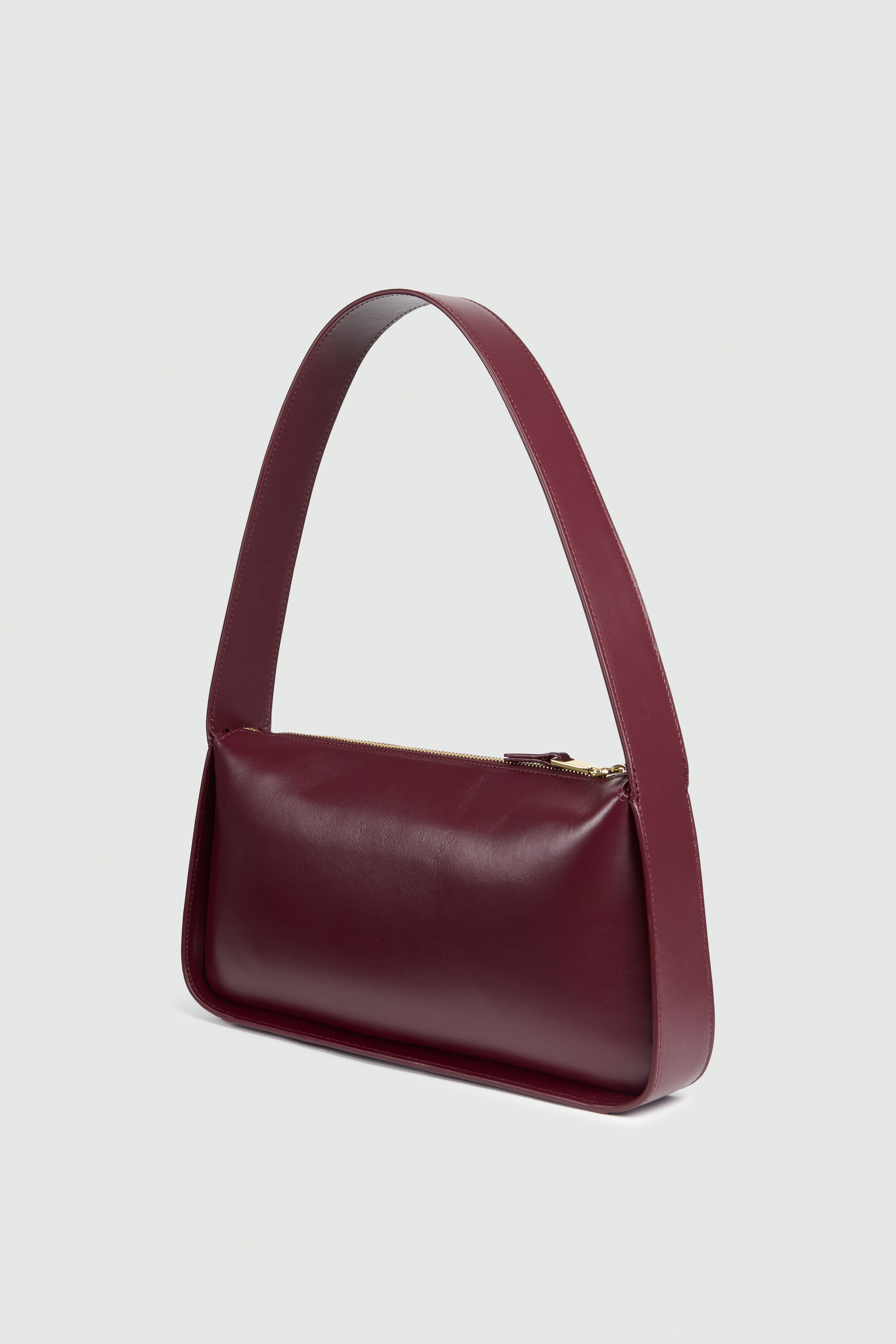 Liviana Conti Sac Caroline épaule cuir aubergine