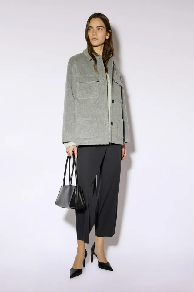 Liviana Conti Gwen veste drap cachemire gris 38-48