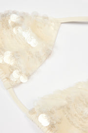 Oh Polly Swim Haut Bikini Triangle Leil Pearl Sequins