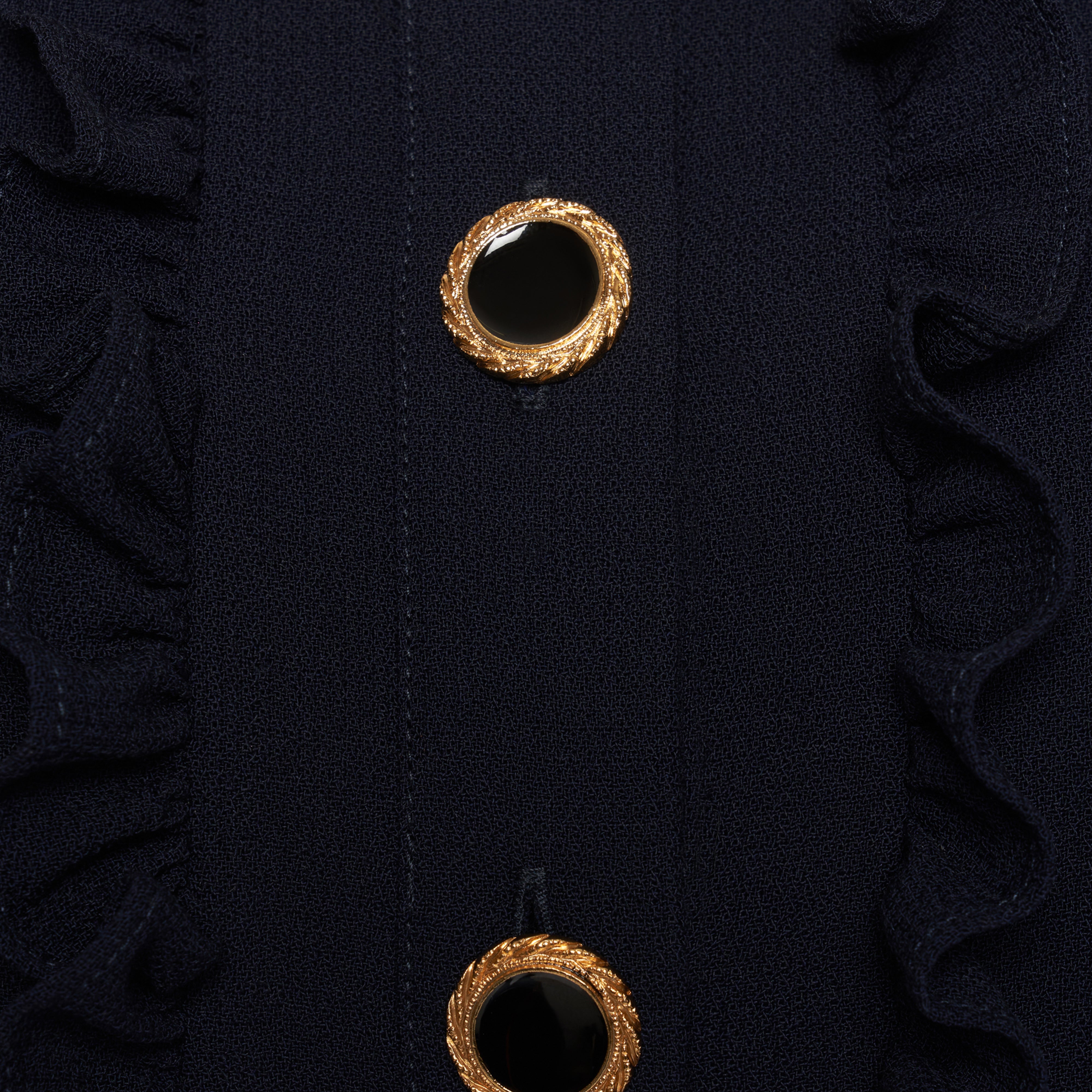 Alessandra Rich Dresses Light Wool Mini Robe bleu marine plissée