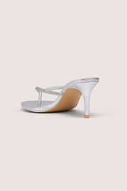 Oh Polly Coco Sandale Talon Argent 8 cm strass
