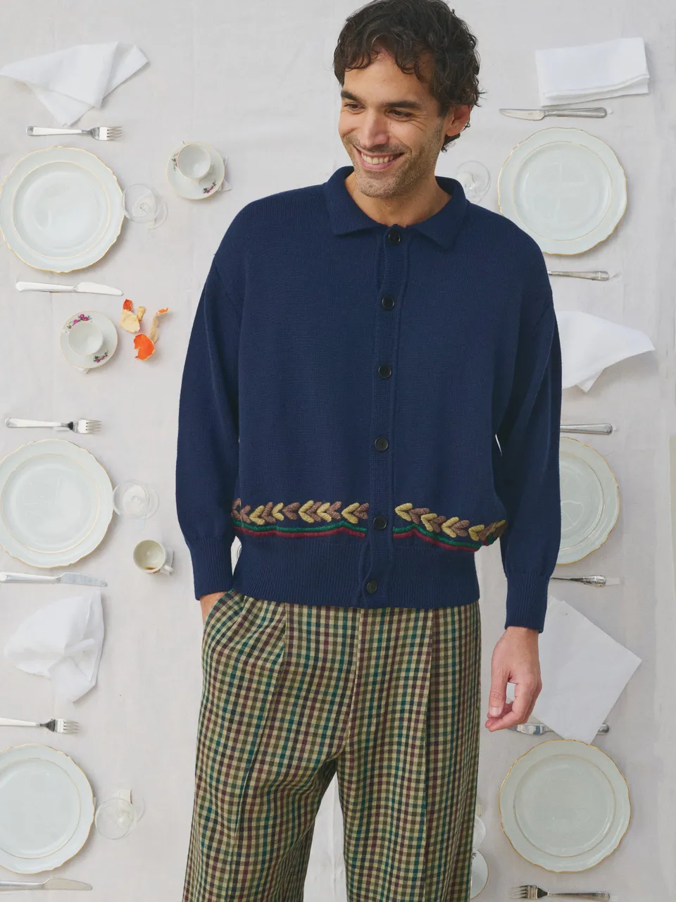 MII À table cardigan Albert La Table homme maille