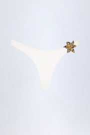 Oh Polly Swim Beqa bas de bikini blanc taille haute