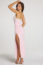 Oh Polly Dahlia 16096 maxi robe rose modal dentelle
