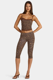 Oh Polly Trousers Legging Capri Léopard Modal Taille Basse