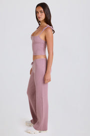 Oh Polly BT2350 Jogging Mauve Large Côtelé Coton