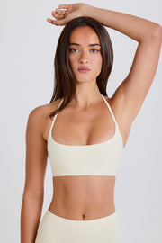 Oh Polly Bo+Tee BT2490 brassière sport crème col scoop