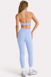 Oh Polly Bo+Tee legging sport bleu ciel taille haute