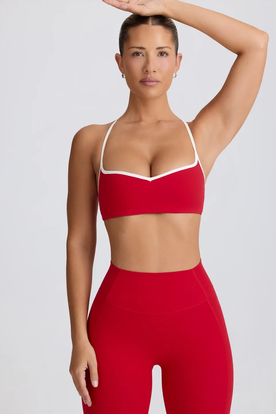 Oh Polly Bo+Tee BT2097 brassière sport rouge vif col coeur