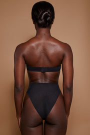 Oh Polly Intimates culotte taille haute noire mesh sans couture
