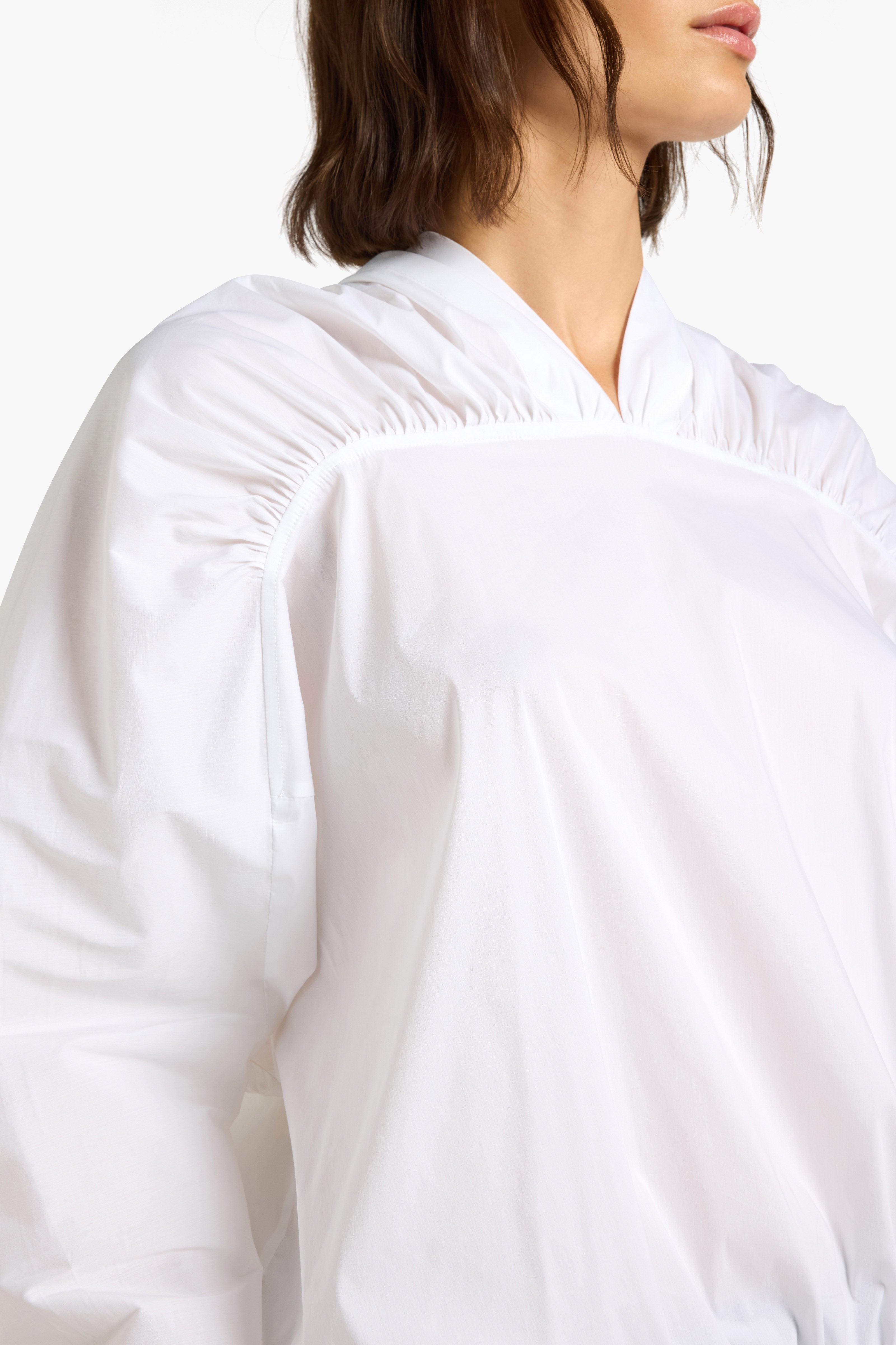 Liviana Conti Kerry blouse blanche popeline stretch
